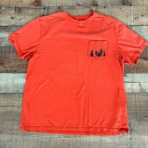 Coleman Men's Size XL Orange Short Sleeve Graphic Pocket Tee